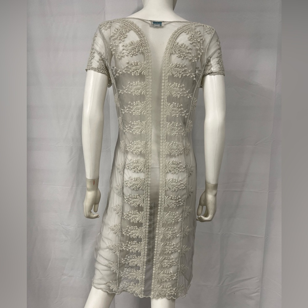 Sundance Antiqued White Lace Sheer SW Prairie Coastal Western Cowgirl Dress S - Picture 8 of 10